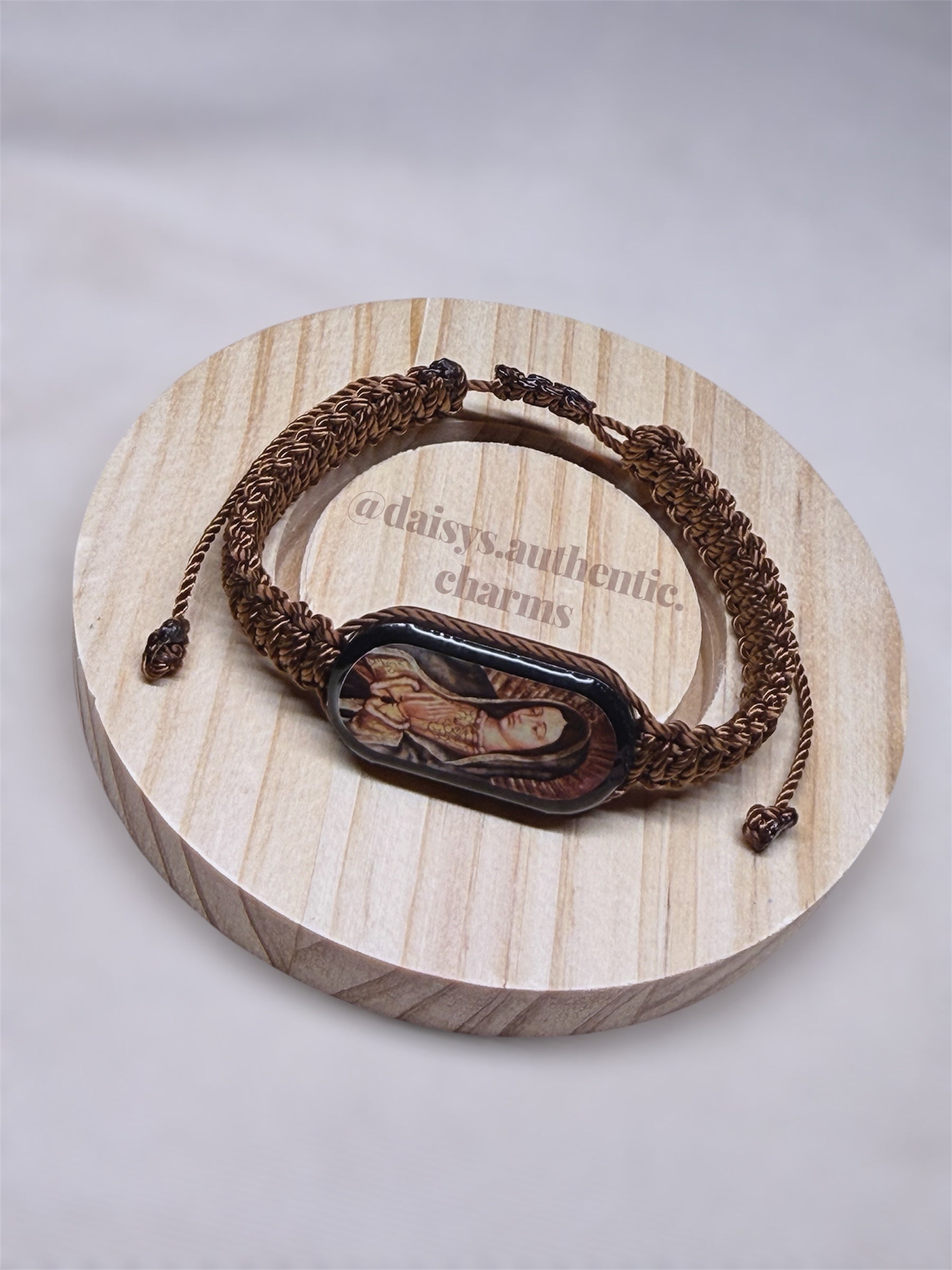 Wooden Virgencita Bracelet