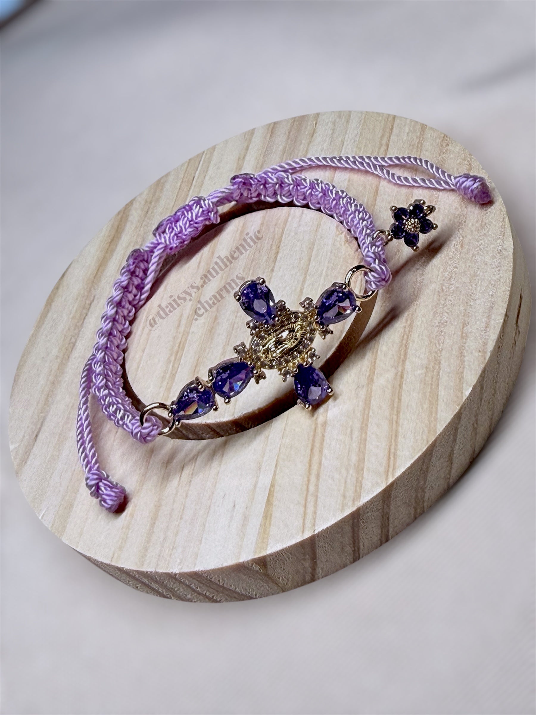 Diamond Cross Virgencita Bracelet