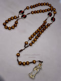 Wooden Santa Muerte Rosary