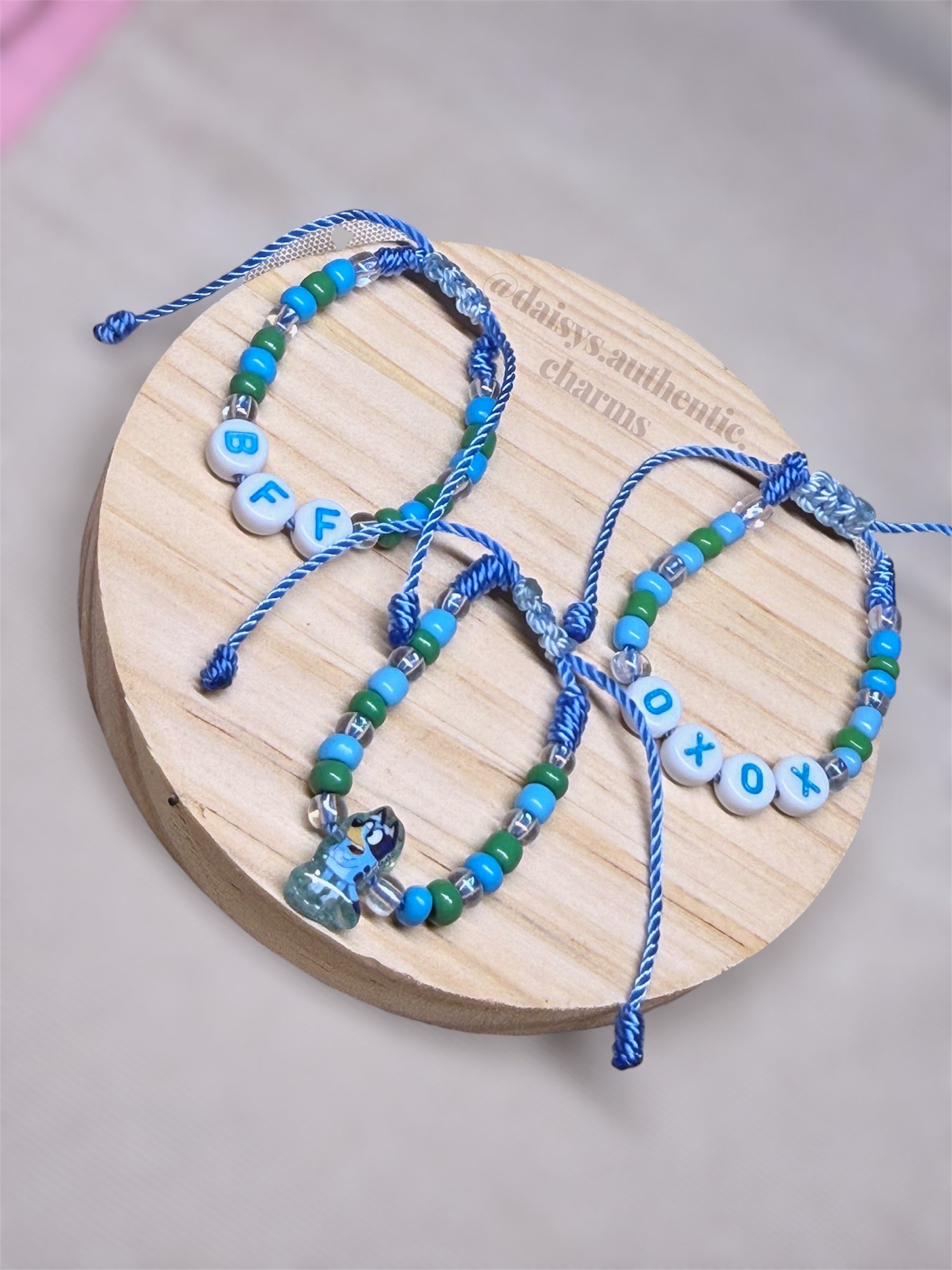 Beaded Bluey/Bingo bracelets
