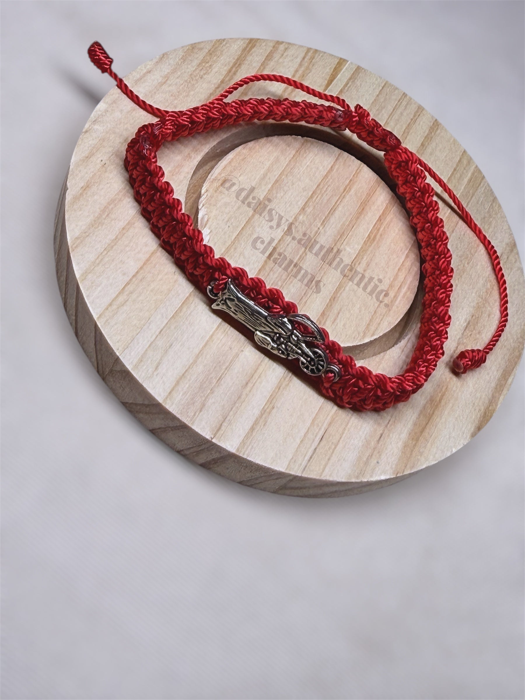 Double Braided Silver Santa Muerte