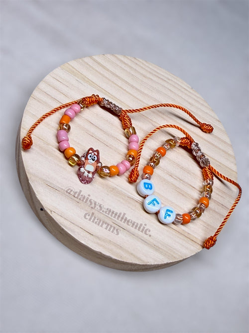 Beaded Bluey/Bingo bracelets