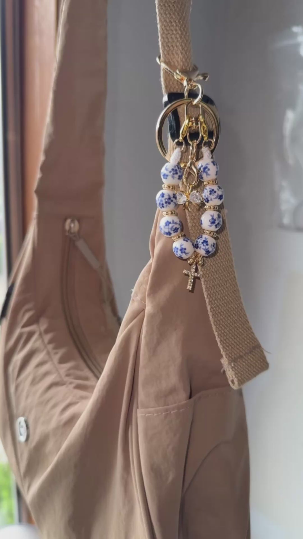 Porcelain Beads Keychain