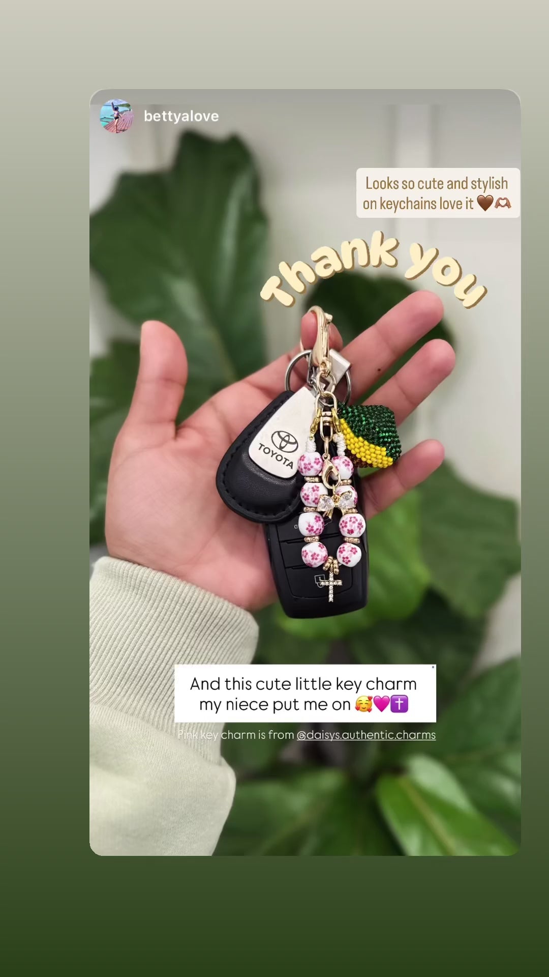 Porcelain Beads Keychain